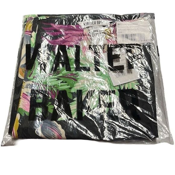 $150 Walter Baker O/S Paradise Sarong Dress Beach Cover Up Black Pink Floral NWT - Picture 8 of 8